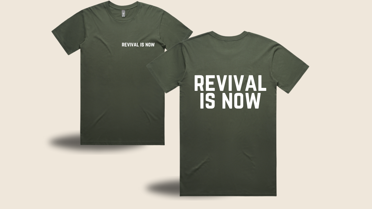 REVIVAL IS NOW BLOCK TEE